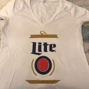 Miller lite v neck tee